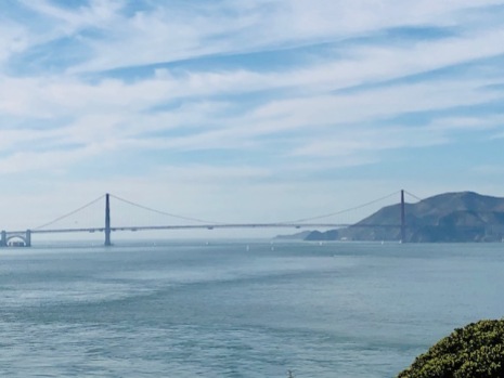 View from Alcatraz Golde Gate Bridge